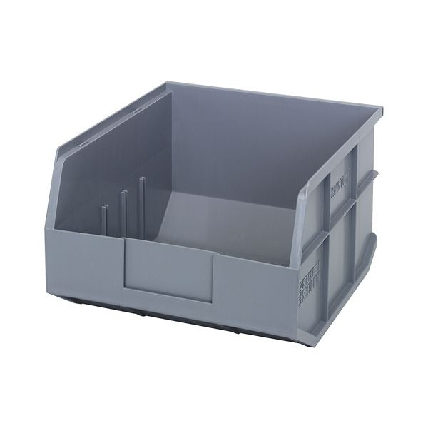 Quantum Storage Systems Polypropylene Stackable Shelf Bin, 7" High, Gray - photo 3