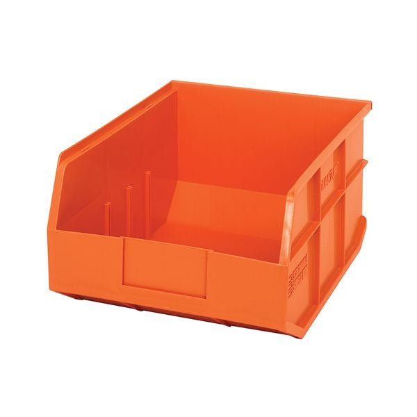 Quantum Storage Systems Polypropylene Stackable Shelf Bin, 7" High, Gray - 14" x 11" x 7"
