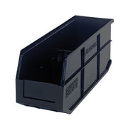 Quantum Storage Systems Polypropylene Stackable Shelf Bin, 7" High, Blue - 18" x 6" x 7"