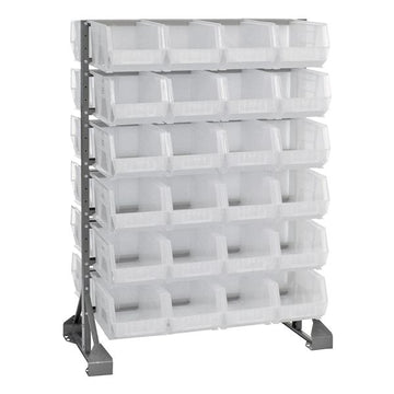 Quantum Storage Systems QRU-12D-240-48CL Polypropylene Rail Rack, 20" x 36", Clear - Default Title