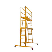 Paragon Pro Manufacturing Solutions 1101 Steel Tele-Tower Telescoping Scaffold, 32" x 80", Yellow - Default Title