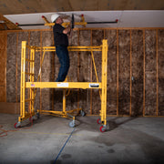 Paragon Pro Manufacturing Solutions 1101-22 Steel Tele-Tower Telescoping Scaffold, 35" x 80", Yellow - photo 4