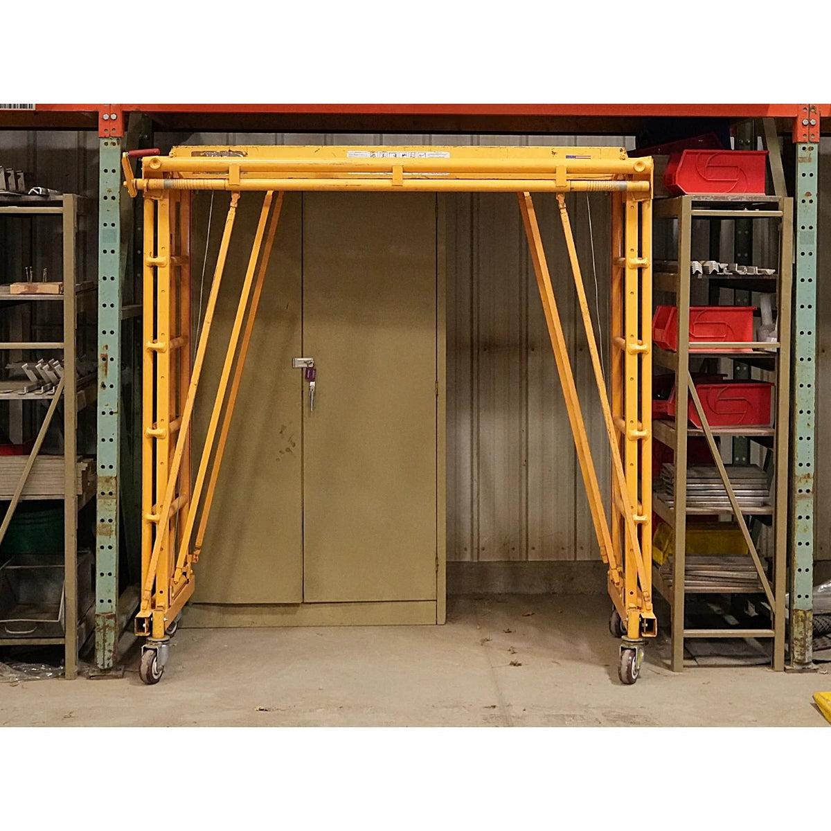 Paragon Pro Manufacturing Solutions 1101-96 Steel Tele-Tower Telescoping Scaffold, 32" x 104", Yellow - photo 5