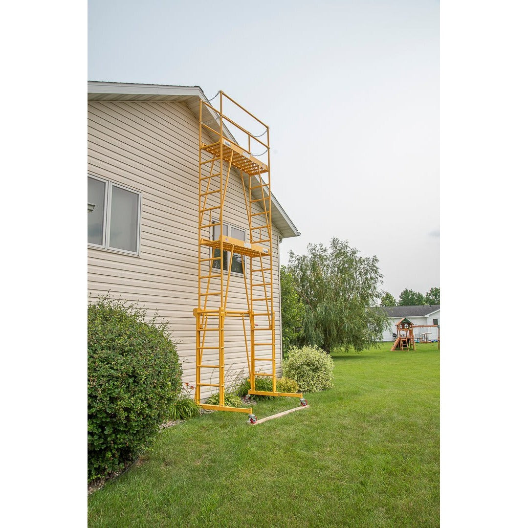 Paragon Pro Manufacturing Solutions 1101-96 Steel Tele-Tower Telescoping Scaffold, 32" x 104", Yellow - photo 6