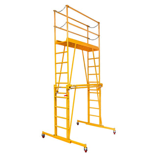 Paragon Pro Manufacturing Solutions 1101-96 Steel Tele-Tower Telescoping Scaffold, 32" x 104", Yellow - Default Title