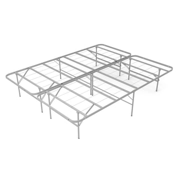 Rize Home PB60 Steel Bed Base, California King, Silver - Default Title
