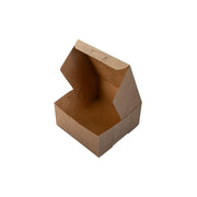Southern Champion Paperboard Bakery Box, 3" High, Kraft, 250/Case - 6" x 6"