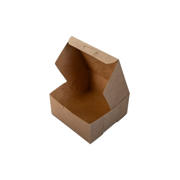 Southern Champion Paperboard Bakery Box, 3" High, Kraft, 250/Case - 6" x 6"