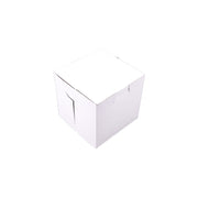 Southern Champion Paperboard Bakery Box, White - 4 1/2" x 4 1/2" x 4 1/2"