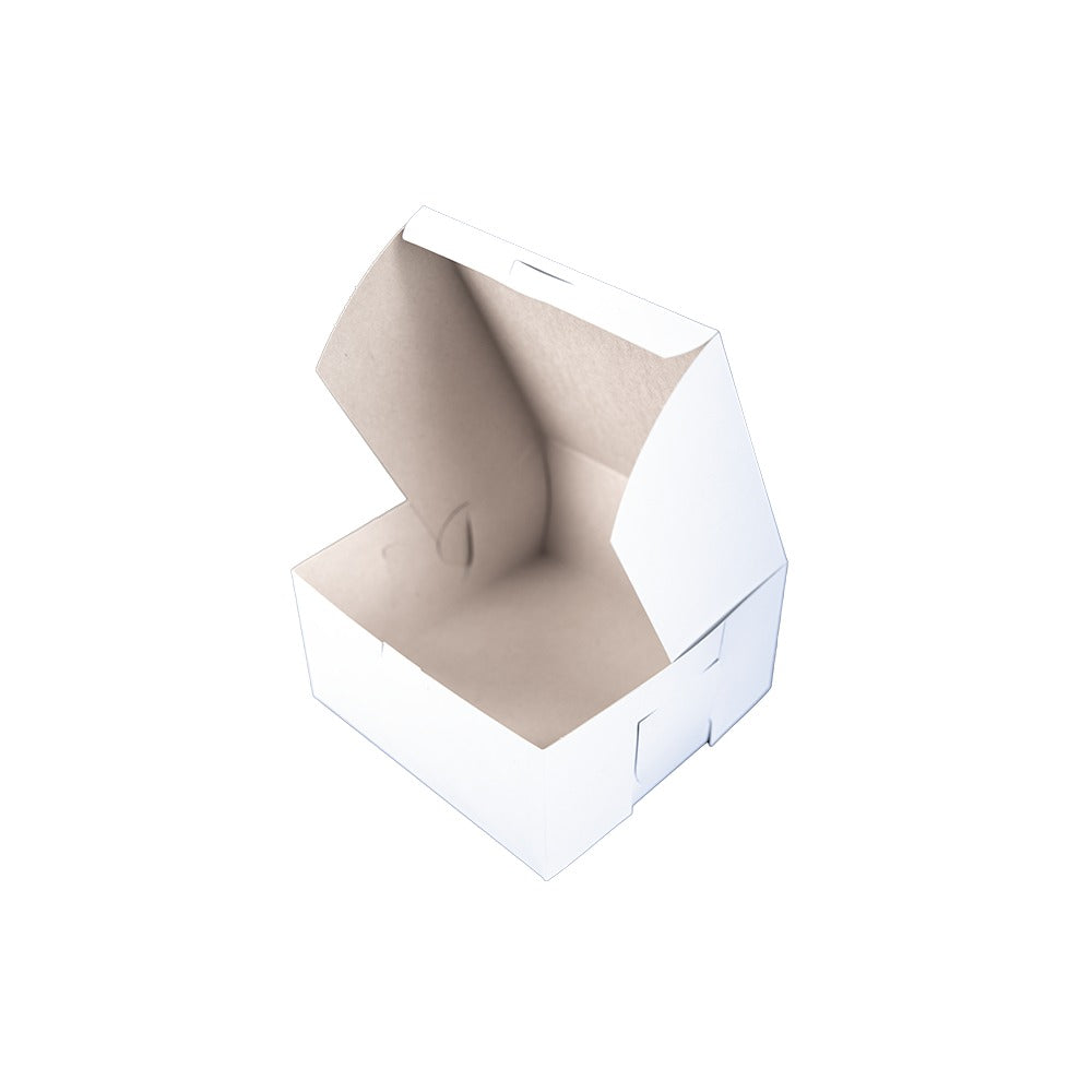Southern Champion Paperboard Bakery Box, White - 8" x 8" x 4"