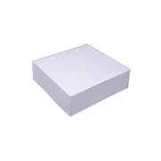 Southern Champion Clay-Coated Paper Box, White - 9" x 9" x 3"