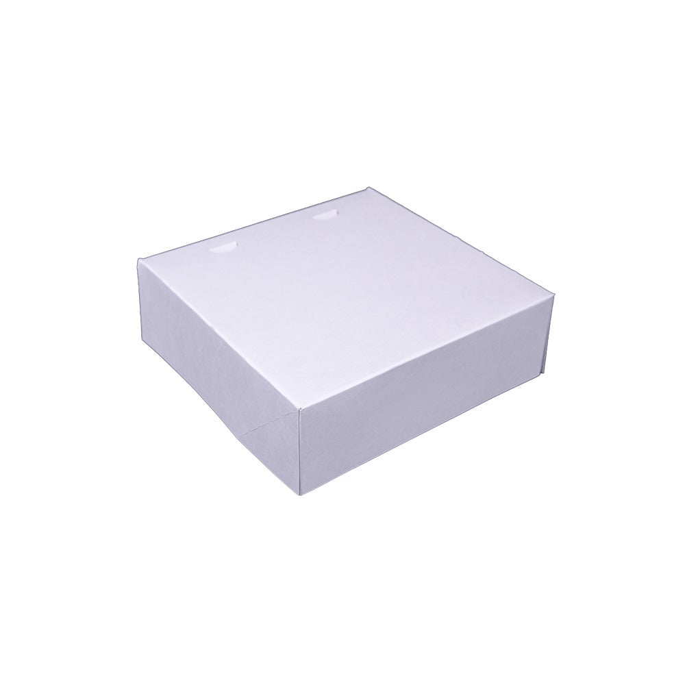 Southern Champion Clay-Coated Paper Box, White - 9" x 9" x 3"