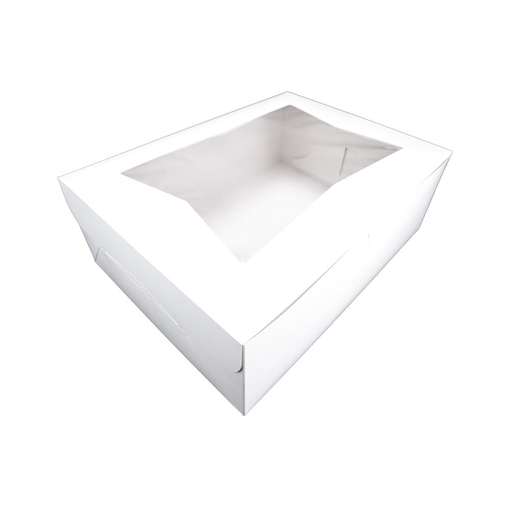 Southern Champion 23143 Paperboard 1/2 Sheet Cake Box, 1/2 Sheet 19" x 14", White, 50/Case - Default Title