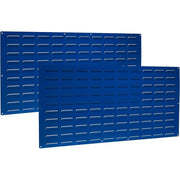 Triton Products Steel Louvered Panel, 48" Wide, Blue - 2/Pack