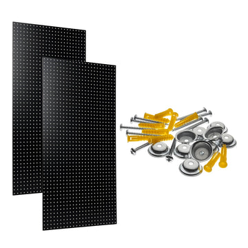 Triton Products HDF Pegboard, 24" Wide, 2/Pack - Black