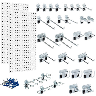 Triton Products Steel Wall Organizer, 18" Wide, White - Default Title