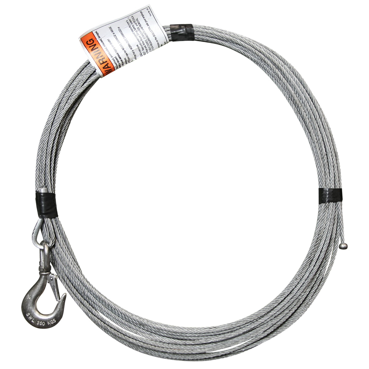 OZ Lifting Products OZGAL.19 Steel Rope Assembly, 3/16" Diameter, Silver - 70'