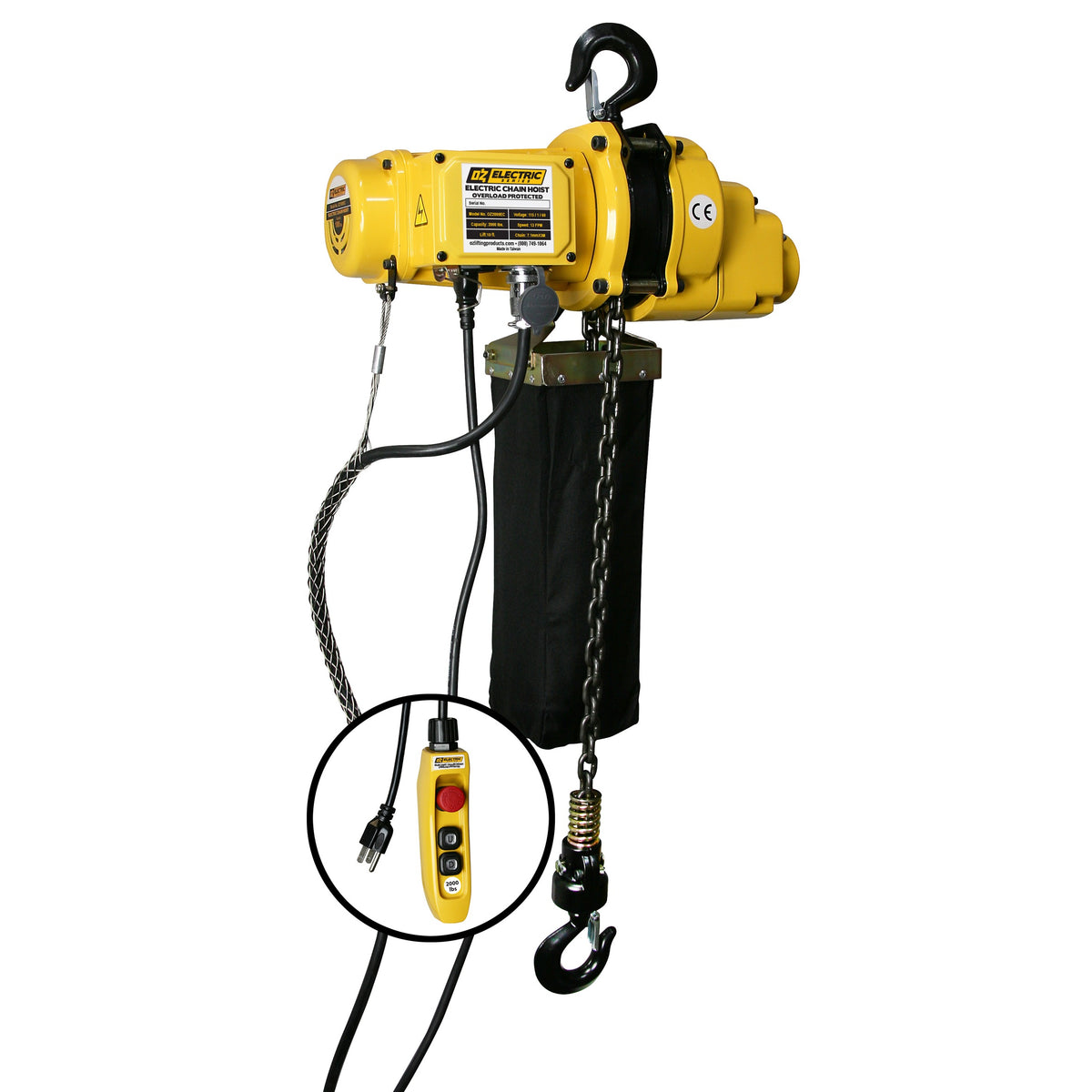 OZ Lifting Products Hoist, 115V - 1 Ton