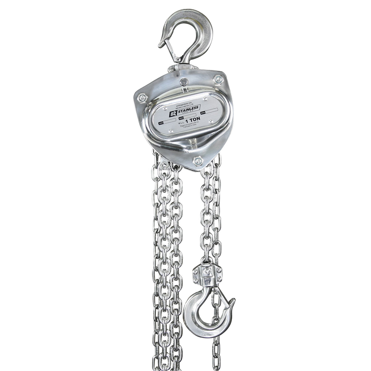 OZ Lifting Products Stainless Steel Hoist - 1 Ton