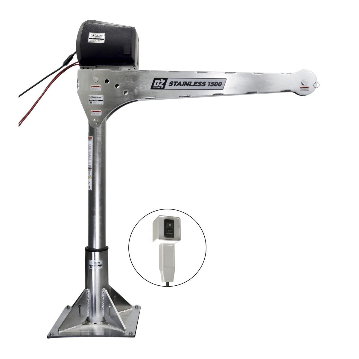 OZ Lifting Products OZSS1500DAV Stainless Steel Crane, 1,500 lb. Capacity, Silver - photo 4