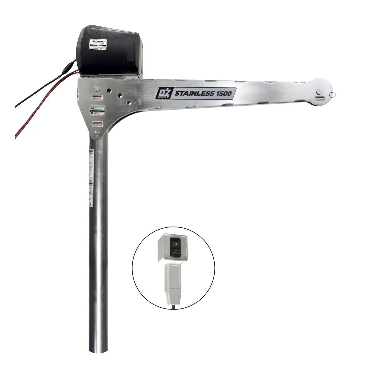 OZ Lifting Products OZSS1500DAV Stainless Steel Crane, 1,500 lb. Capacity, Silver - photo 5