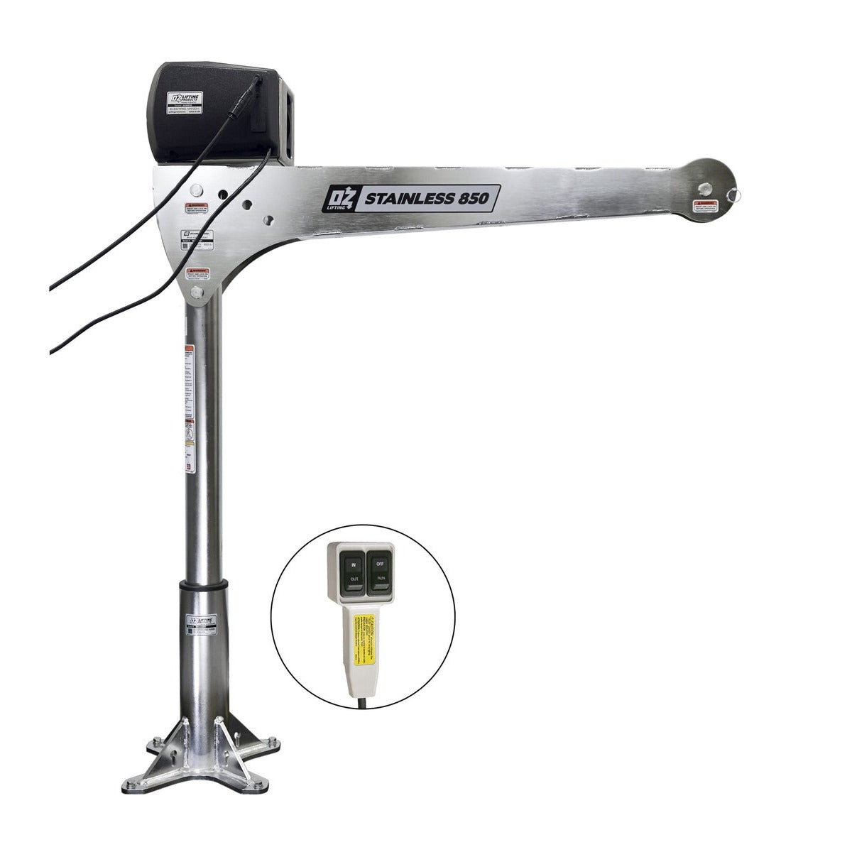 OZ Lifting Products OZSS850DAV-ACW Stainless Steel Crane, 850 lb. Capacity, 110V - photo 2