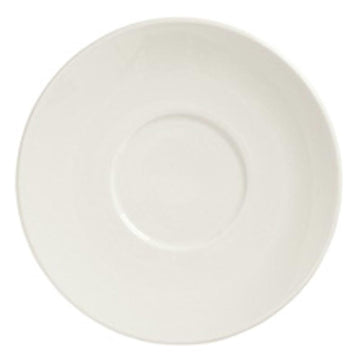 Libbey Flint Porcelain Saucer, 3/4" High, Ivory, 36/Case - 5 1/4"