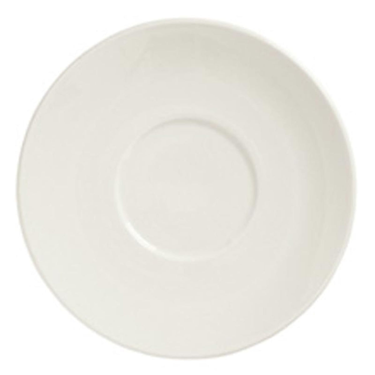 Libbey Flint Porcelain Saucer, 3/4" High, Ivory, 36/Case - 6 1/4"