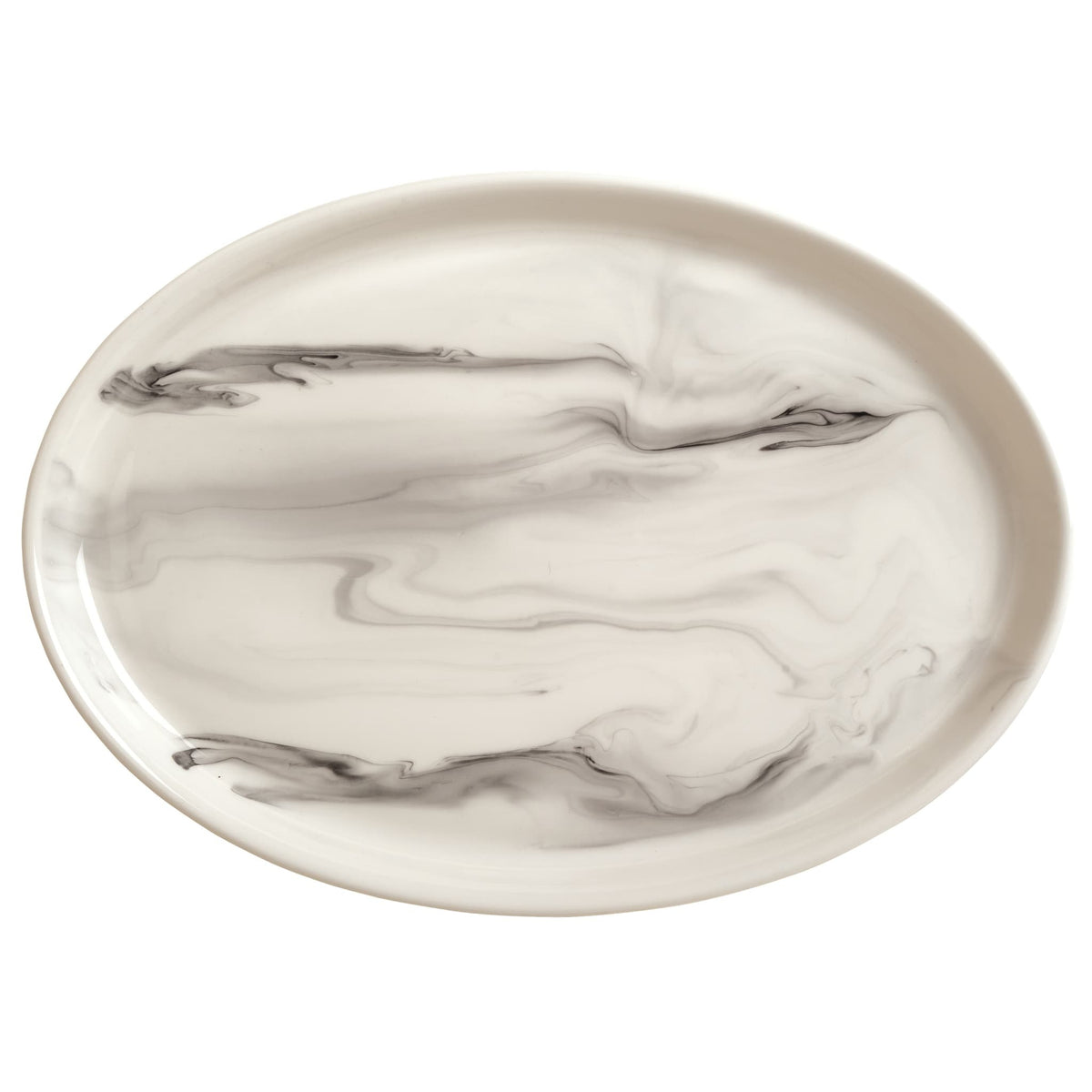 Reserve by Libbey 999533008 Smoke Porcelain Platter, 9 1/2" x 13", 12/Case - Default Title