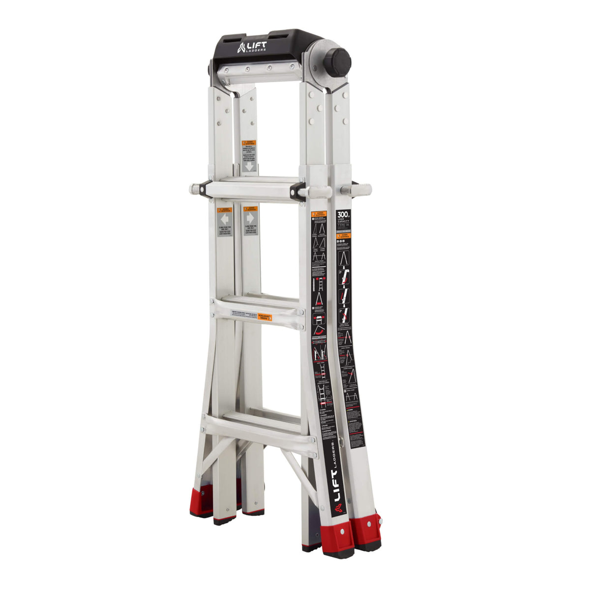 Lift Ladders LLPXT-15-COM Aluminum Step Ladder, 22 7/16" Wide, Silver - photo 2