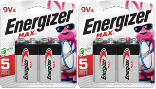 MAX 9V Batteries by Energizer – 9V (Pack of 2), Other, Multicolor, Model 522BP4