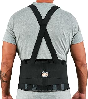 Ergodyne ProFlex 1400UN Back Support Belt, 8.75" Spandex, Universal Size, Fits Waist 28"-46 inches, Black