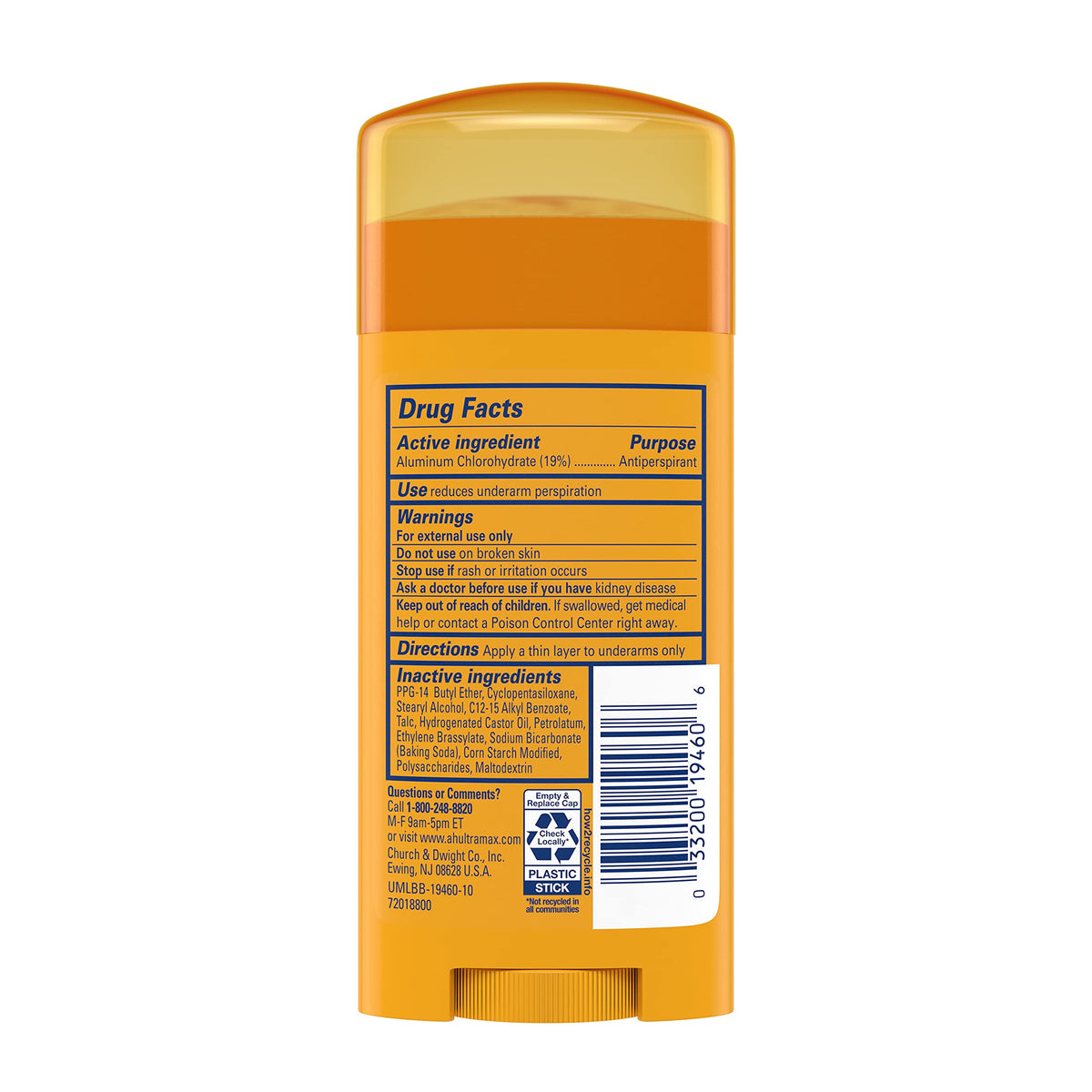 ARM & HAMMER 2.6 Ounce (Pack of 6) / Unscented / Multi Antiperspirant Deodorant