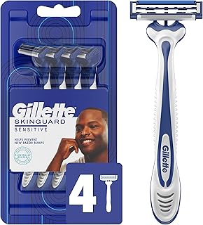SkinGuard Razors for Men, Gillette Razor, 4 Count