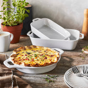Ceramic Bakeware-Pie-Pans Dish by STAUB – 9-inch, 9 inches, Ceramic, White, Model 40508-616