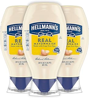 HELLMANN'S Real Mayonnaise 20 oz, Mayo Squeeze, Sandwich Spread, 3PK