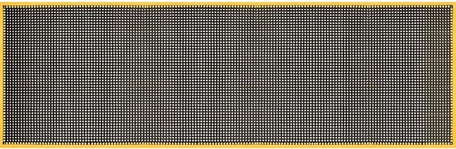 Global Industrial 3'W x 10'L Rubber Drainage Mat, 7/8" Thick, Black/Yellow Border