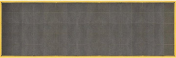 Global Industrial 3'W x 10'L Rubber Drainage Mat, 7/8" Thick, Black/Yellow Border