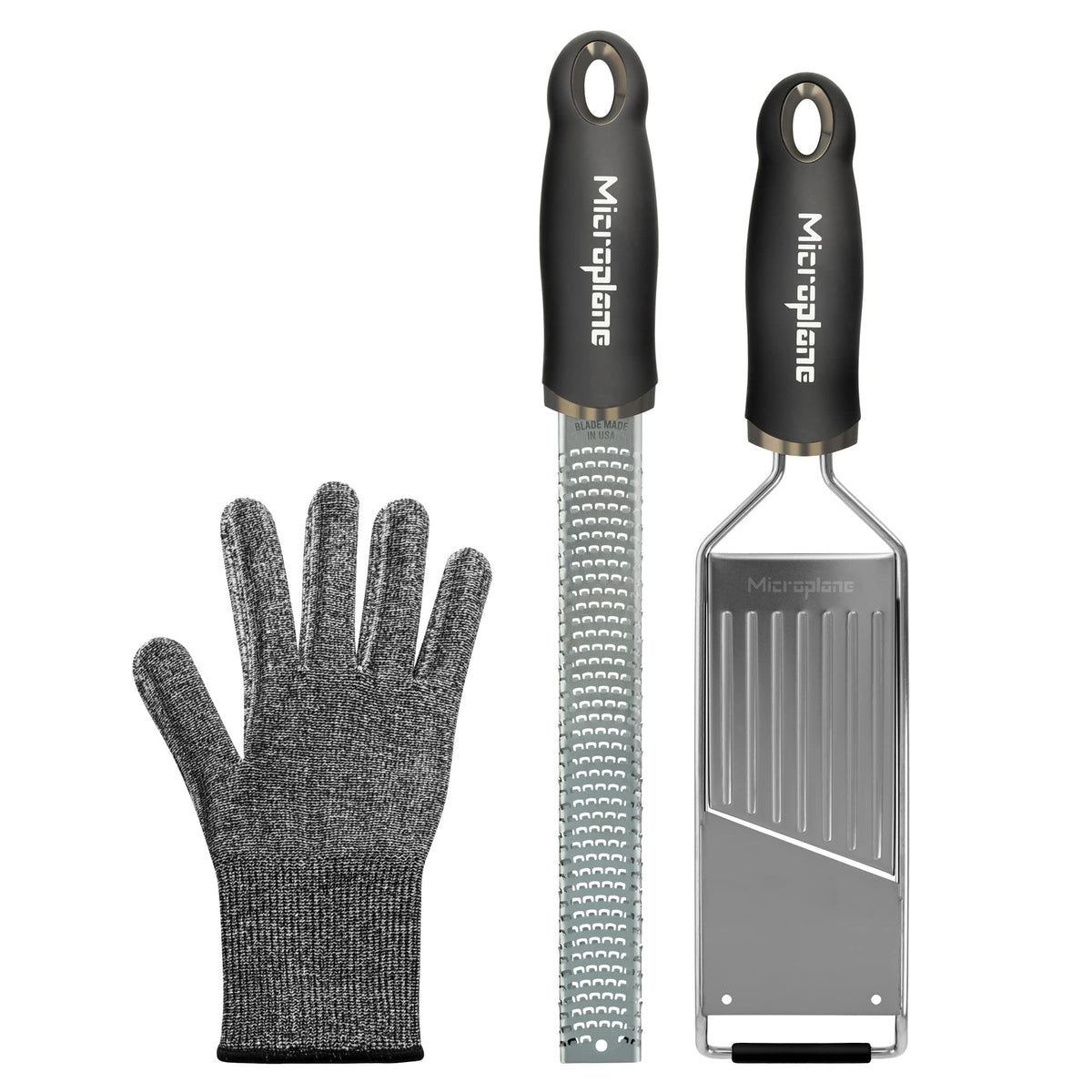 Gourmet Kitchen Grater by Microplane – 335x160x39mm, Stainless steel Plastic, Black, Model 36179E