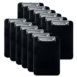 Memo Clipboards by Officemate – 12 Pack, Plastic, Black, Model 83012