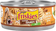 Purina Friskies Wet Cat Food Pate, Extra Gravy Pate, (24) 5.5 oz Cans