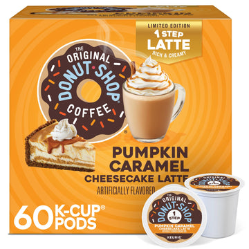 Pumpkin Caramel Cheesecake Latte by The Original Donut Shop – 60 Count (Pack of 1)