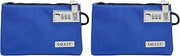 Vaultz Money Bag with Lock - 5 x 8 Inch, Men & Women's Locking Accessories Pouch for Cash, Bank Deposits, Wallet, Medicine, Phone and Credit Cards - BLUE (Pack of 2)