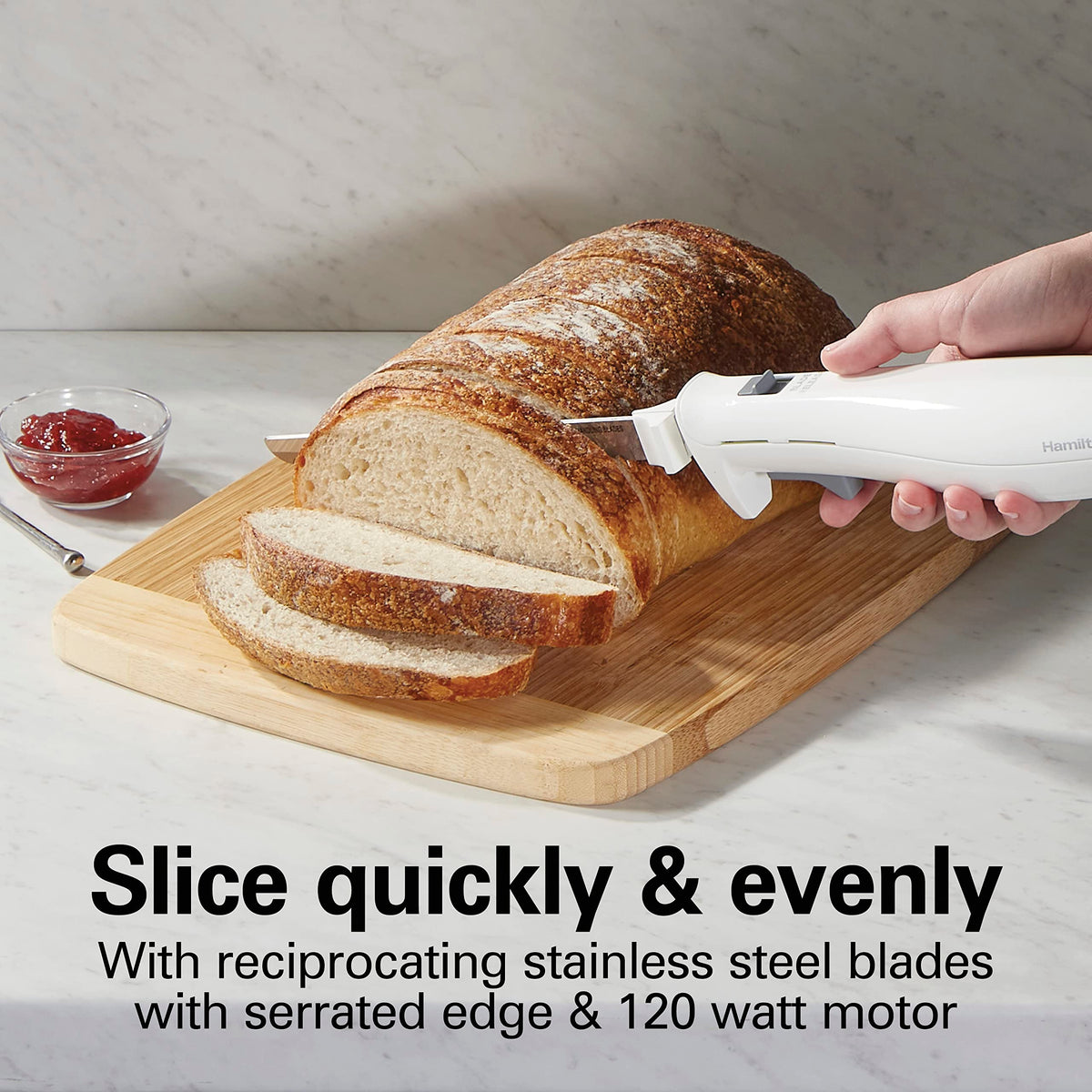 Hamilton Beach New Electric Knife Set with Fork & Case / Knife / 7.3" Electric Knives