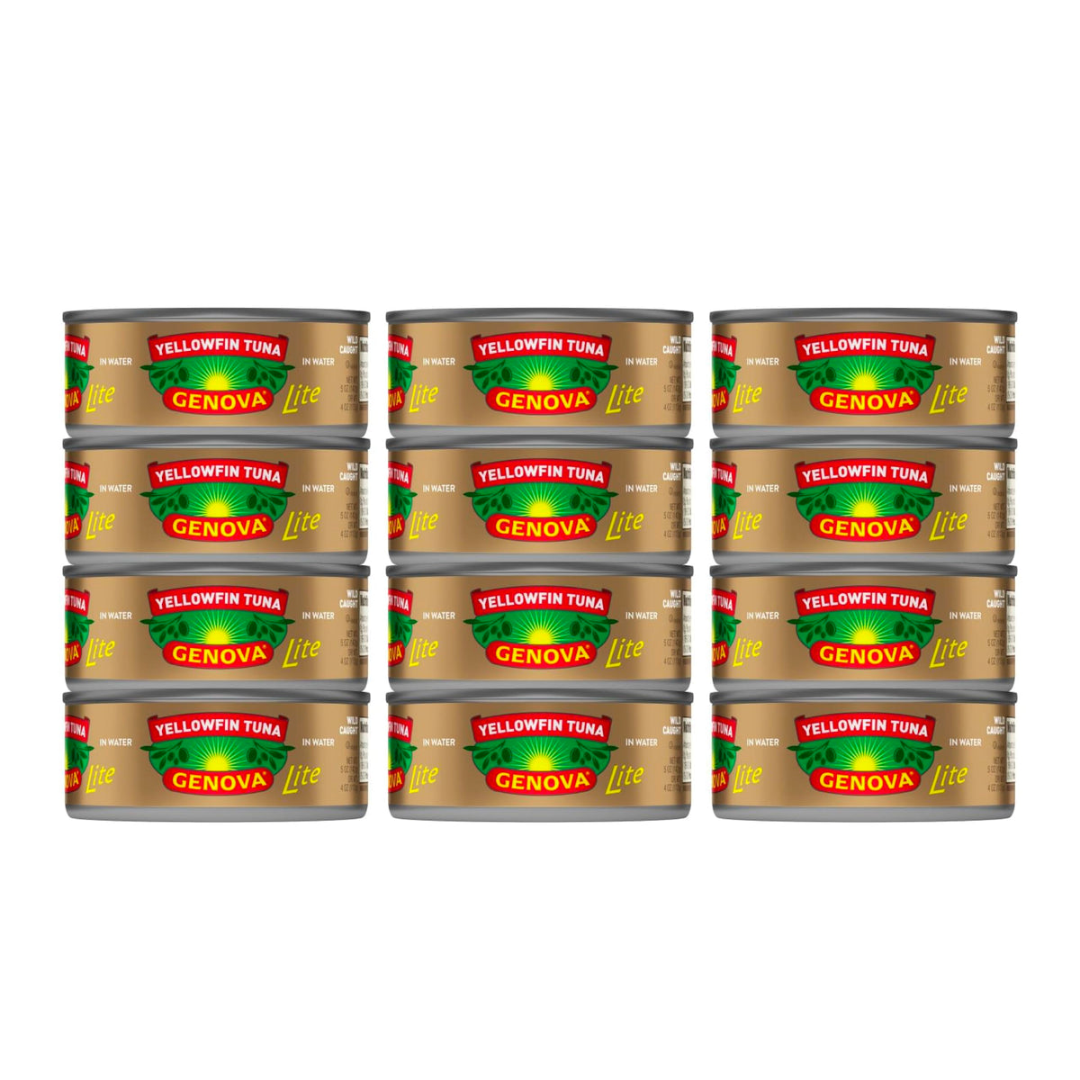 Genova Yellowfin Tuna in Water (Lite) / 5 Ounce (Pack of 12) / 1 Tuna Fish