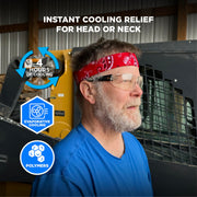 Chill Its 6705 Cooling Bandana by Ergodyne – 1 Count (Pack of 1), Cotton, Red Western, Model 12315