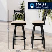 Flash Furniture Tan Vinyl Seat/Black Metal Frame / Set of 1 / Traditional Barstools