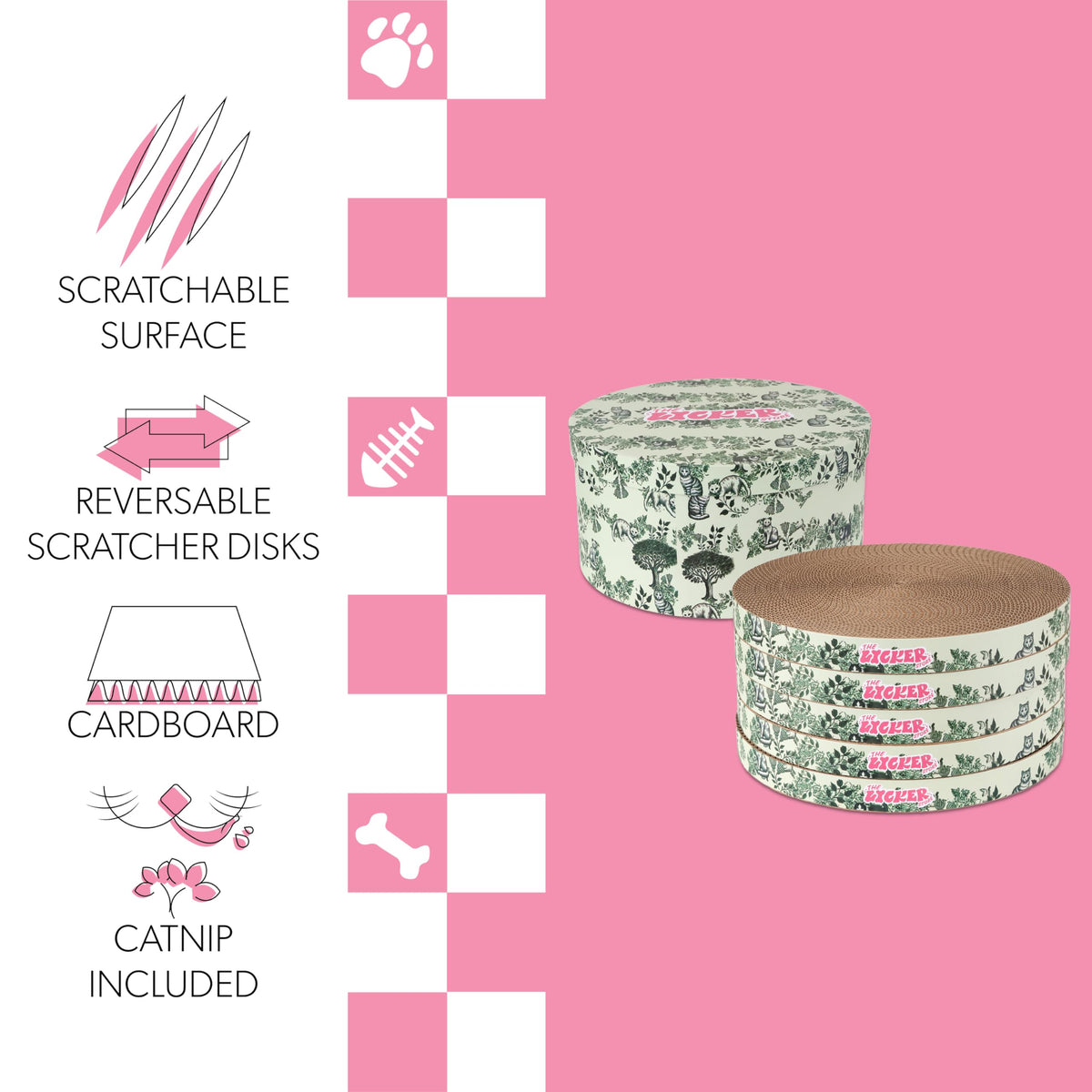 THE LICKER STORE Green / 12" / Modern;Mid-Century;Classic;Transitional;Traditional;Cottage;Casual Scratching Pads