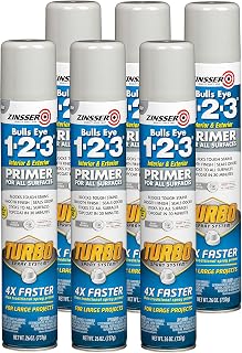 Zinsser 343748-6PK Bulls Eye 1-2-3 Turbo Primer Spray, 26 oz, Gray, 6 Pack