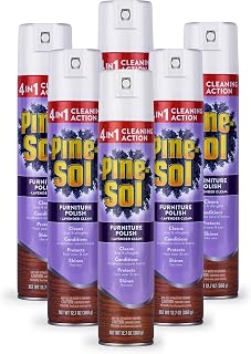 Pine-Sol 4-in-1 Furniture Polish Aerosol Spray, Lavender, 12.7 Oz, 6-Pk